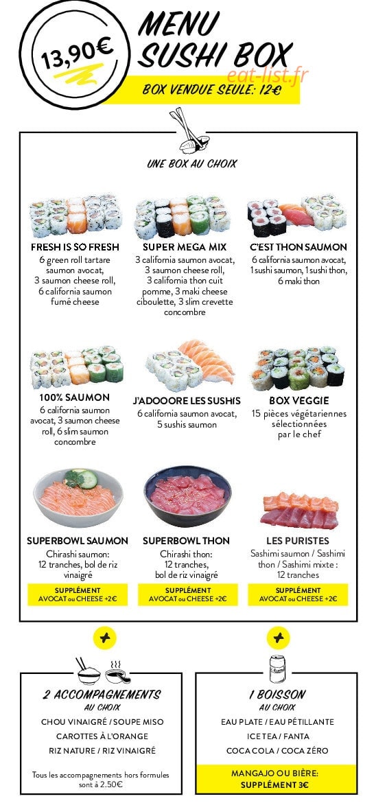 Sushi Midi — carte page 2
