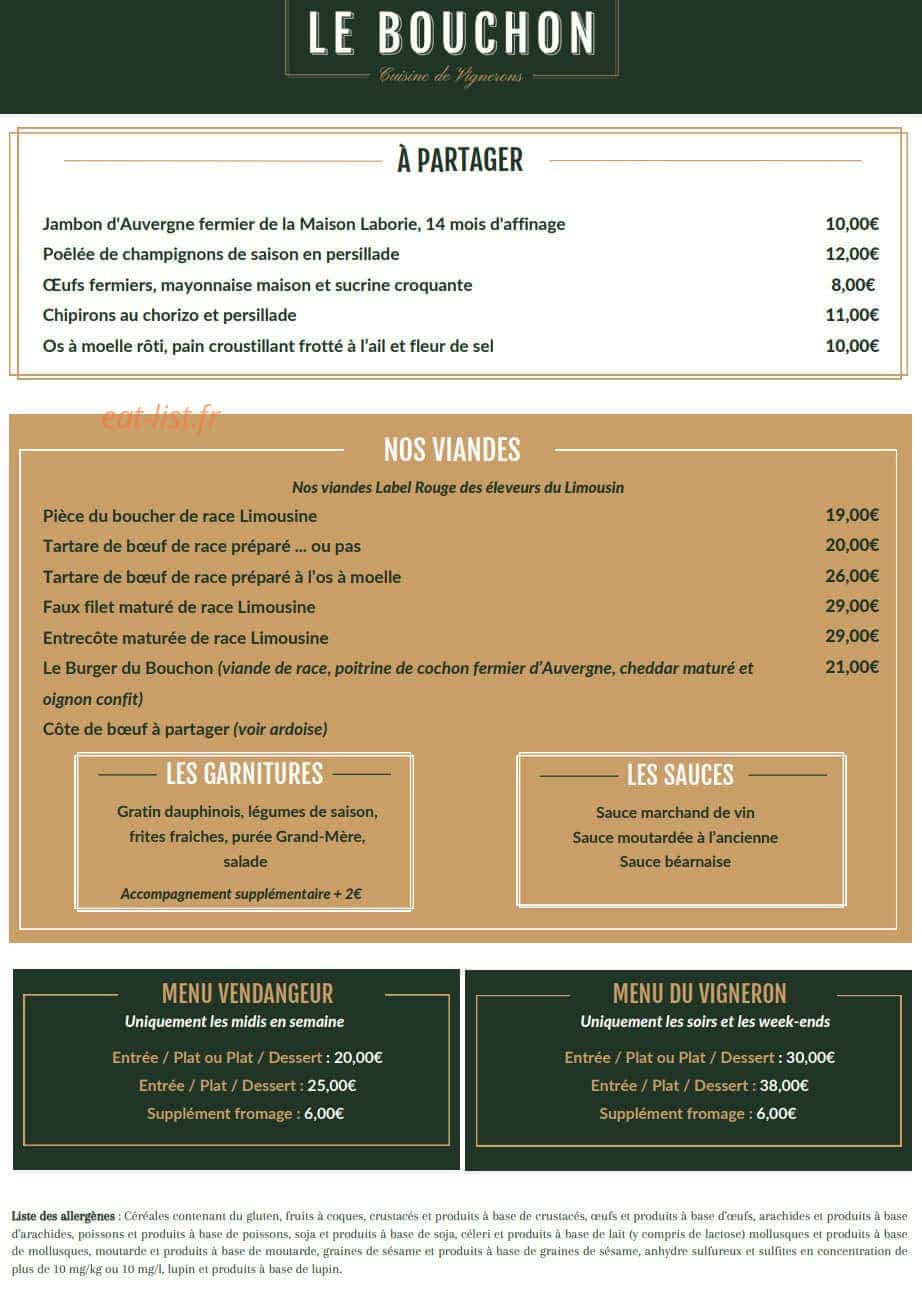 Le Bouchon — carte page 2