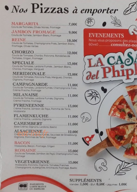 La Casa del Phiphi — carte page 1