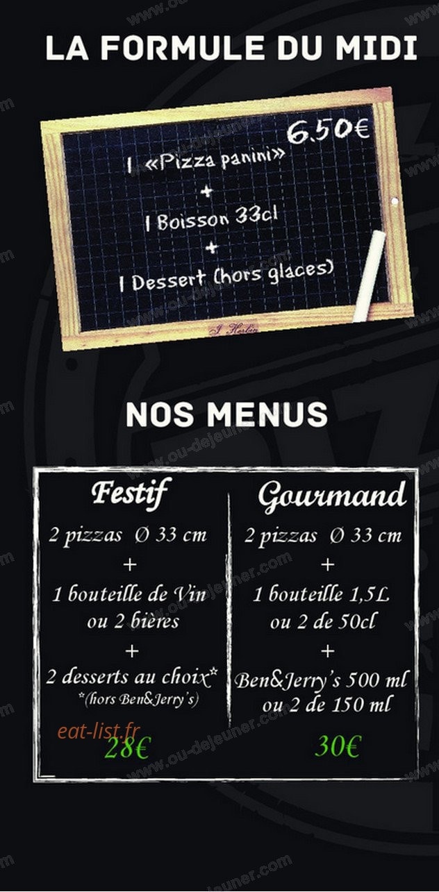 Pizza Family — carte page 1