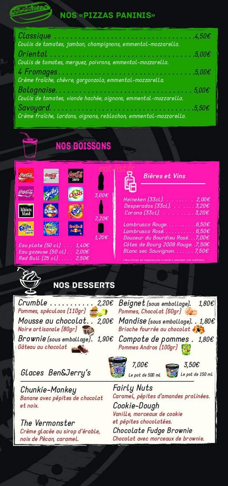 Pizza Family — carte page 4