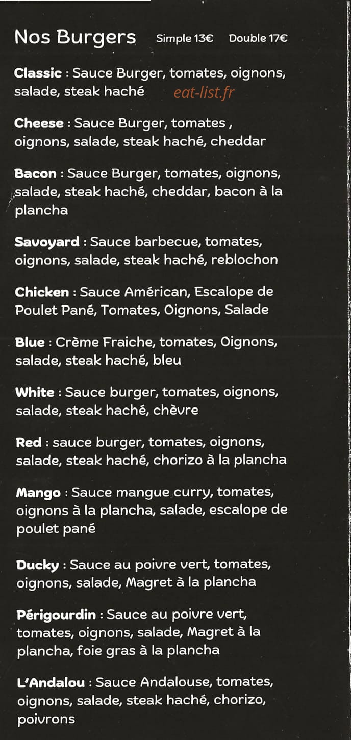 Chez Chris — carte page 1