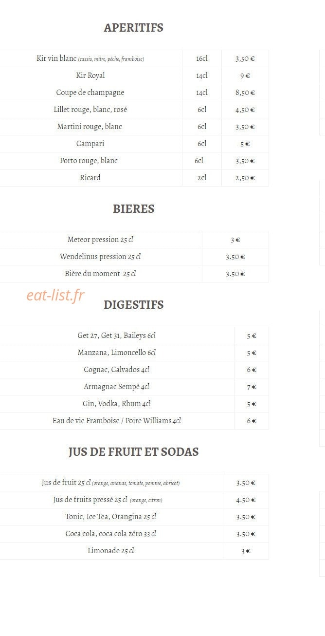La Table Du Boucher — carte page 7