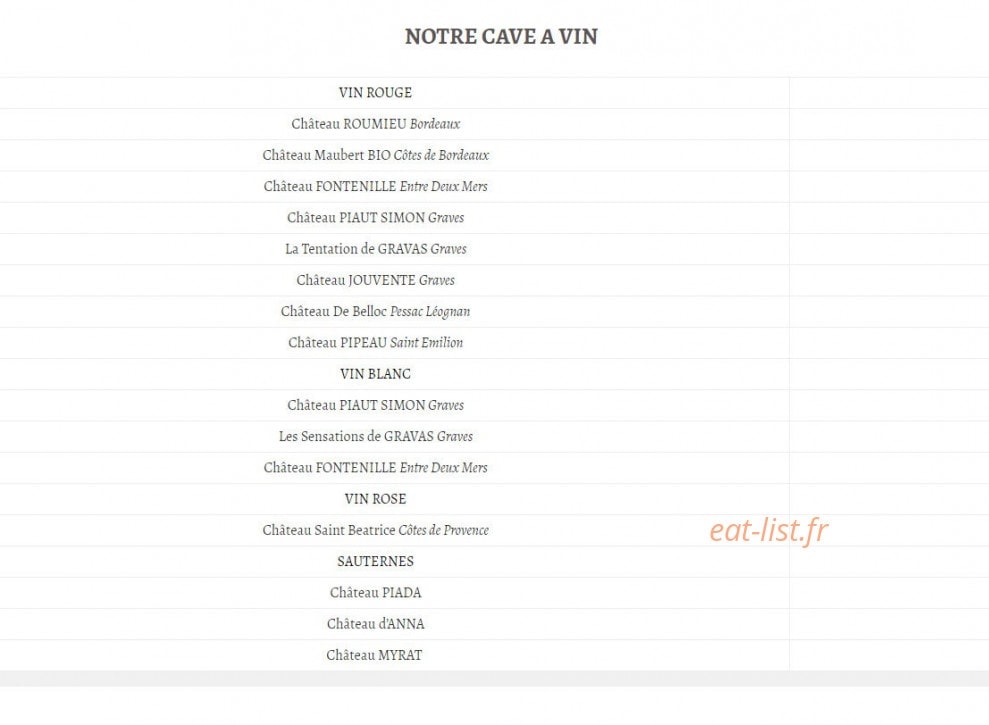 La Table Du Boucher — carte page 6