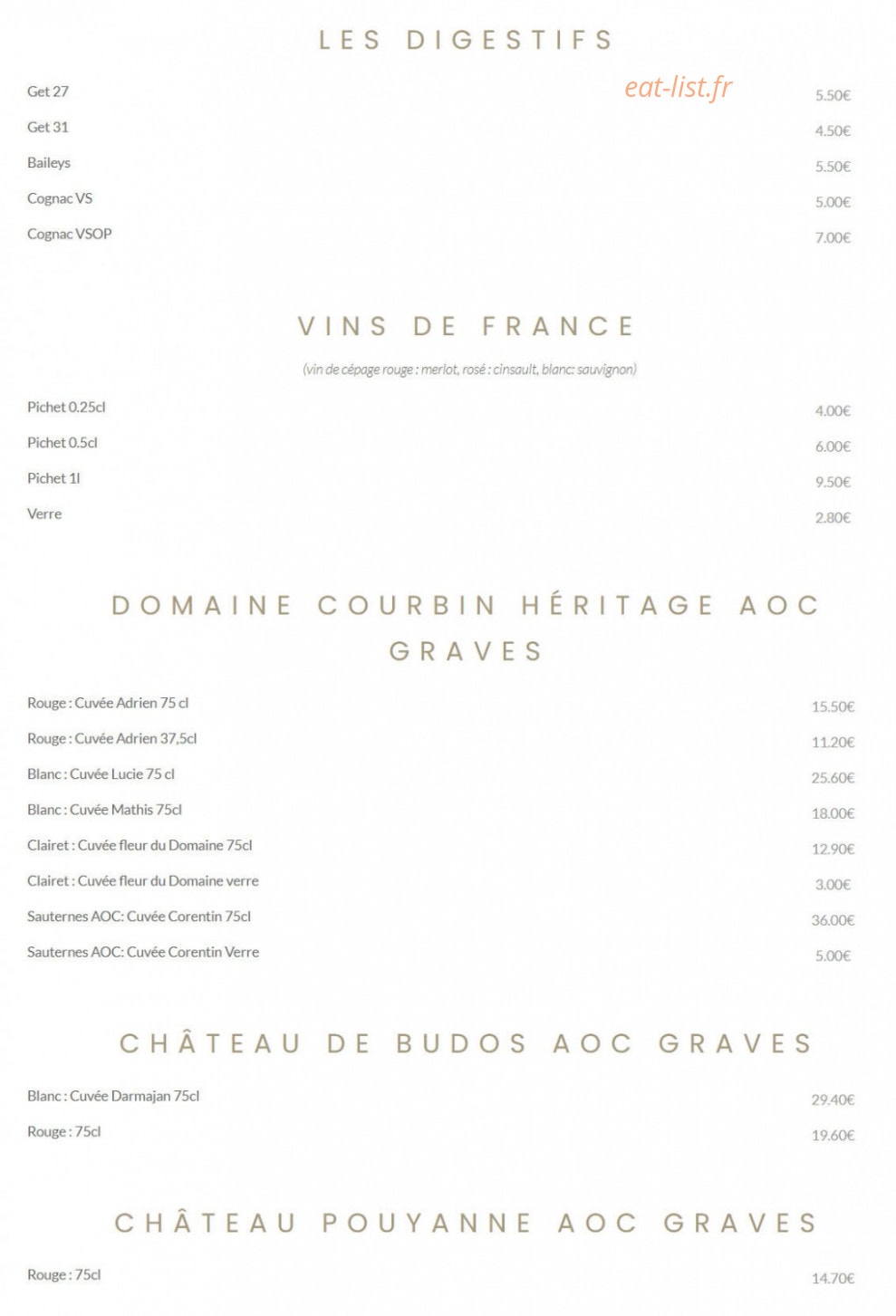 L'O & Vin — carte page 7