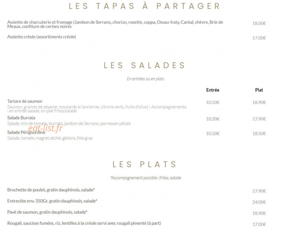 L'O & Vin — carte page 1