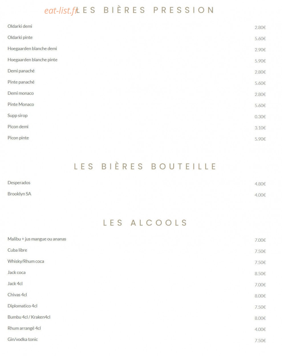 L'O & Vin — carte page 6