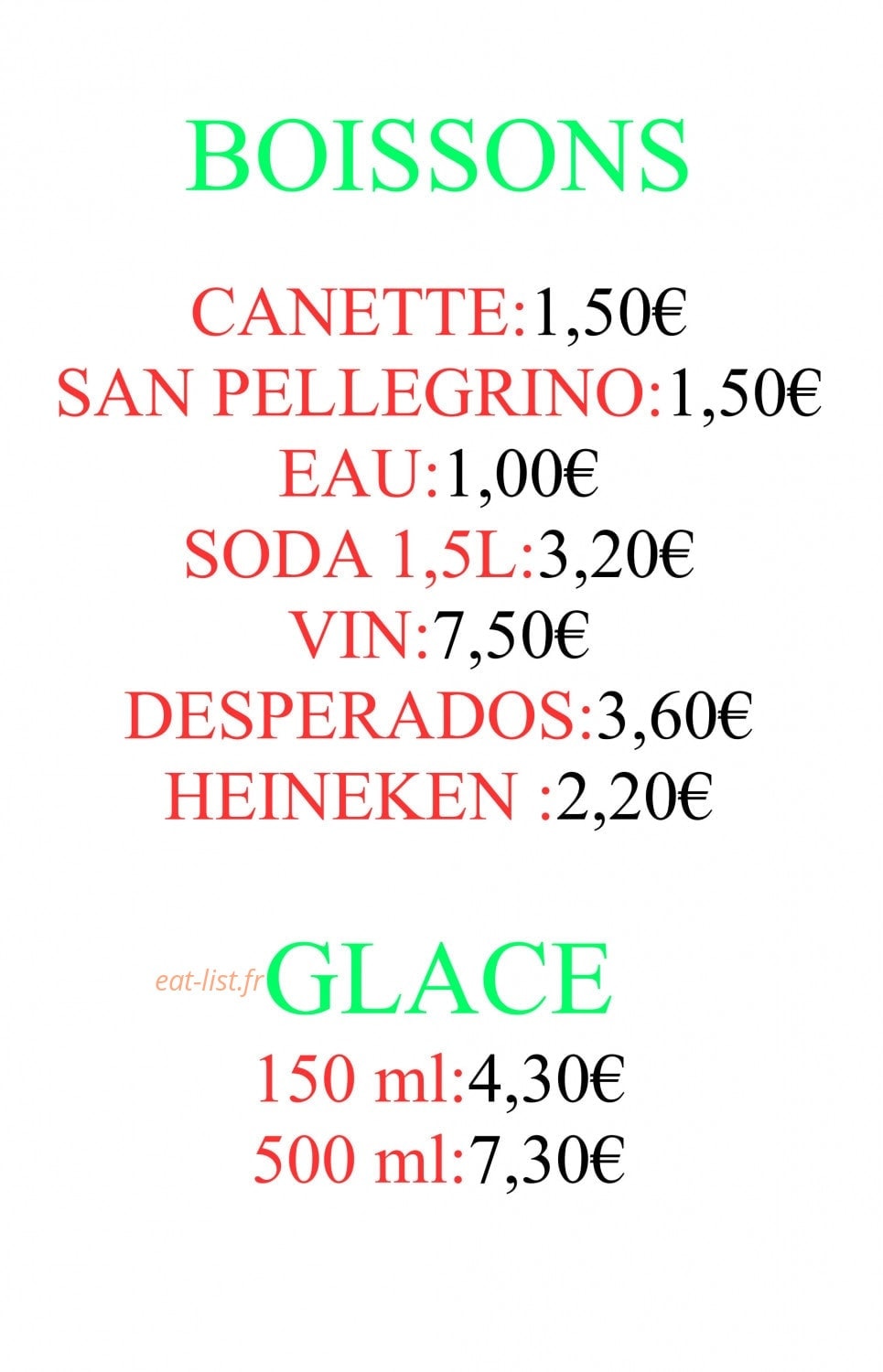 Genie Pizza — carte page 3