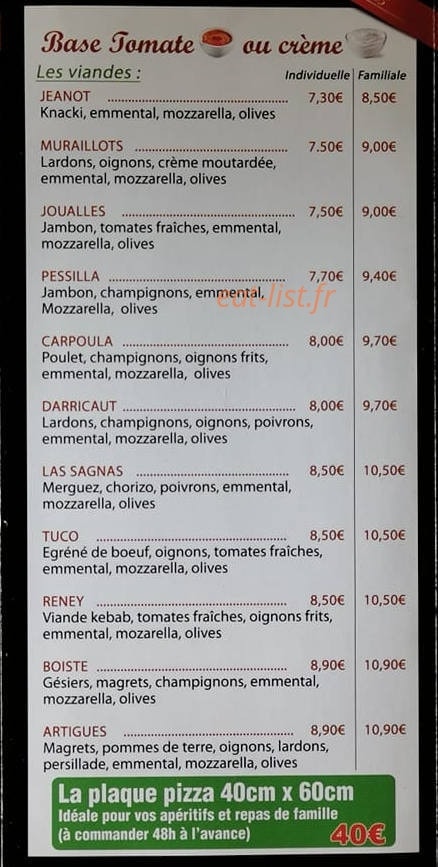 Landipizz — carte page 2