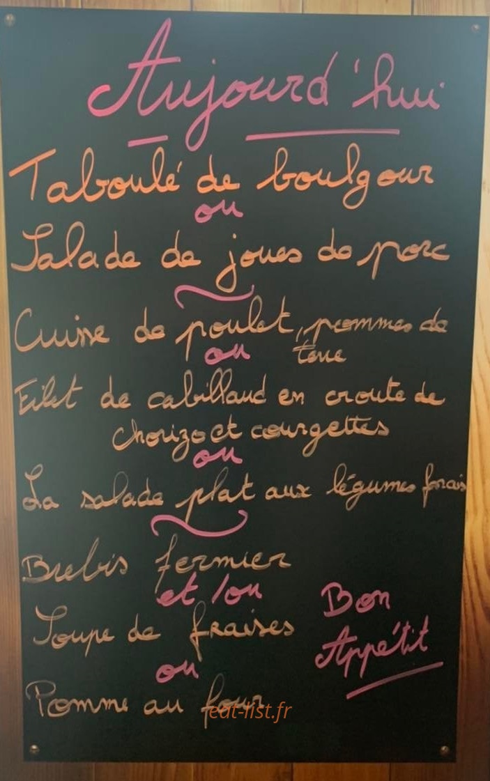 Au Petit champêtre — carte page 1