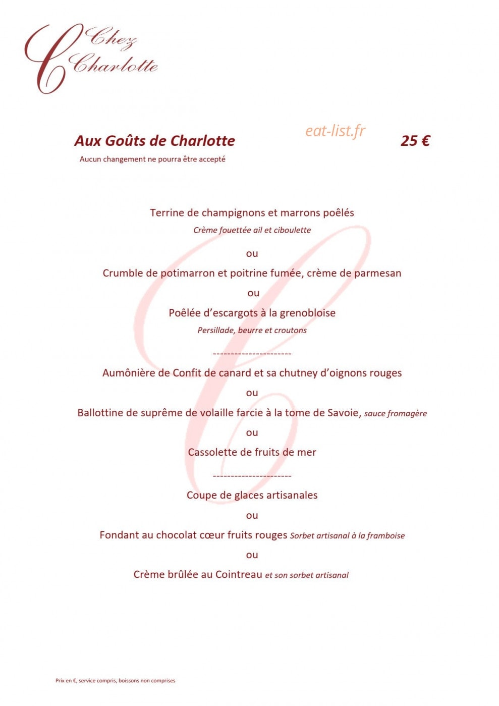 Chez Charlotte — carte page 5