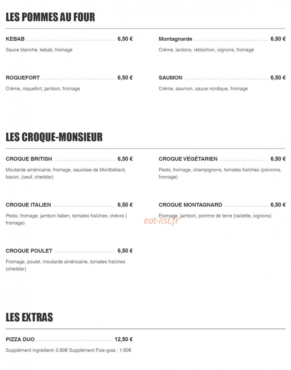 Pizza Roma — carte page 4