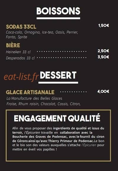 L'Épicurien — carte page 7