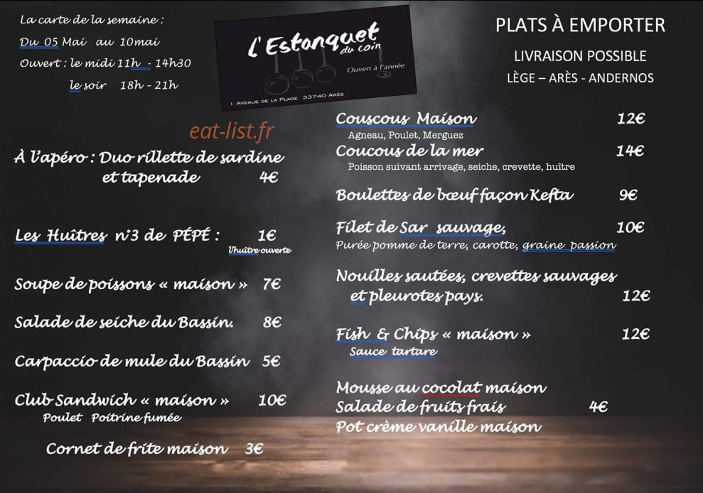 L'estanquet Du Coin — carte page 1