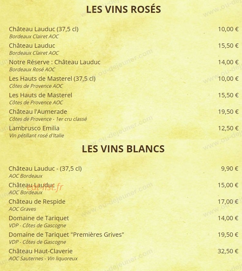 L'Incontournable — carte page 20