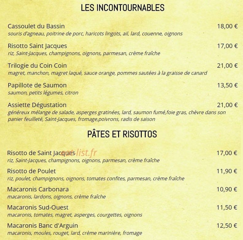 L'Incontournable — carte page 6