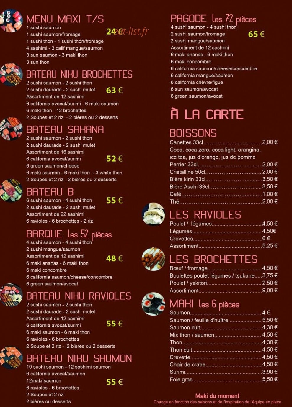 Sushi's Good — carte page 3