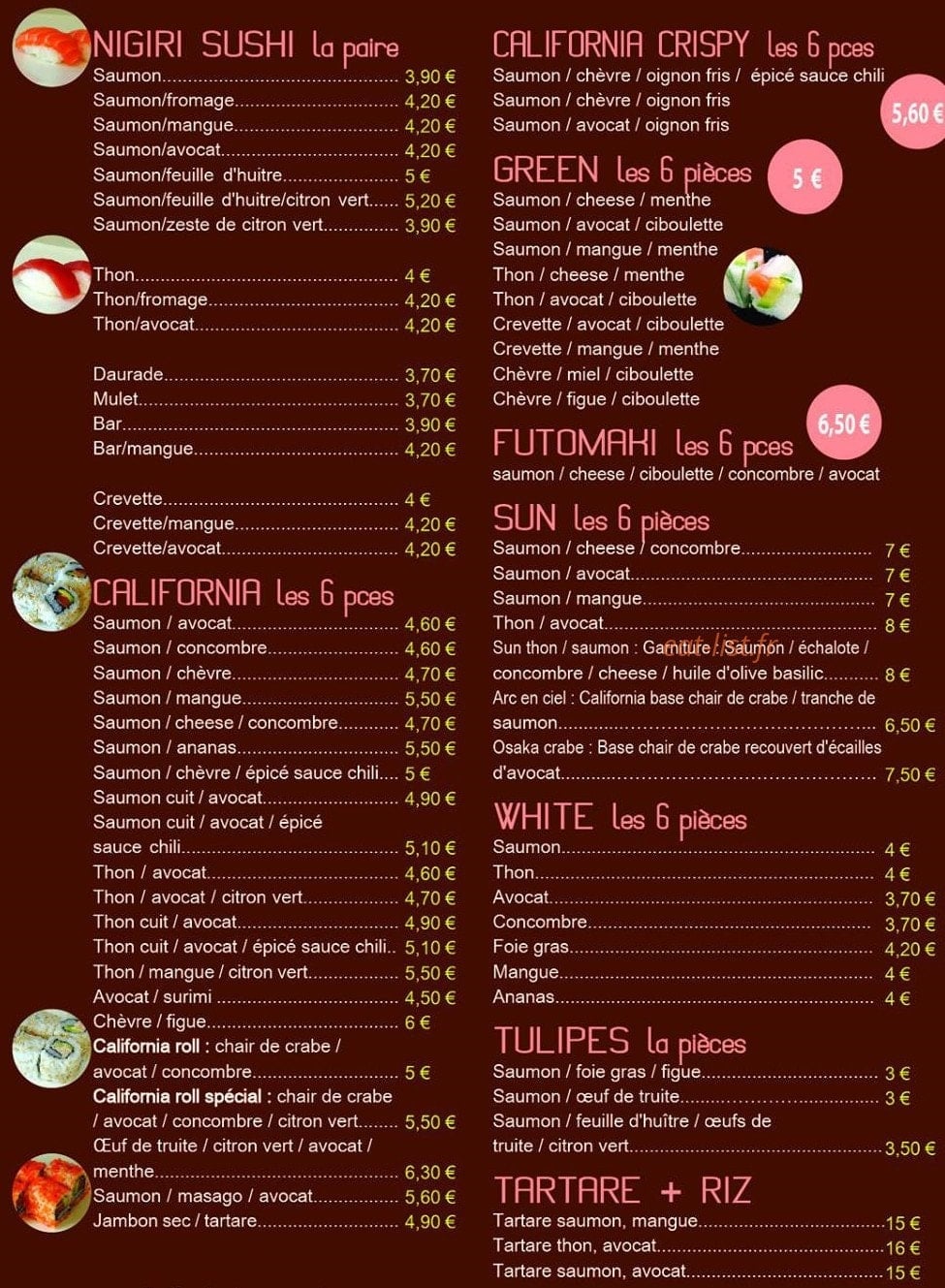 Sushi's Good — carte page 2