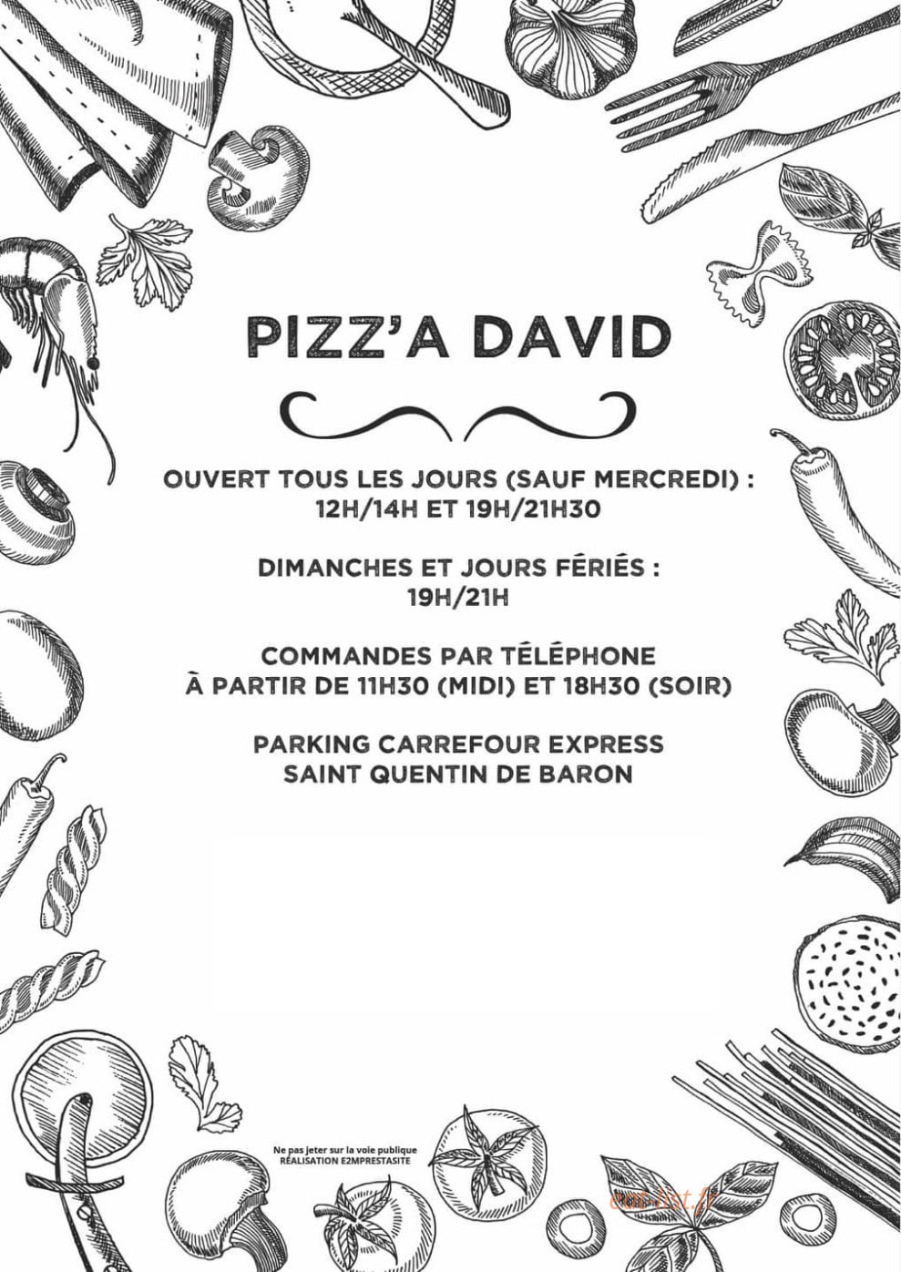 Pizz'à David — carte page 5