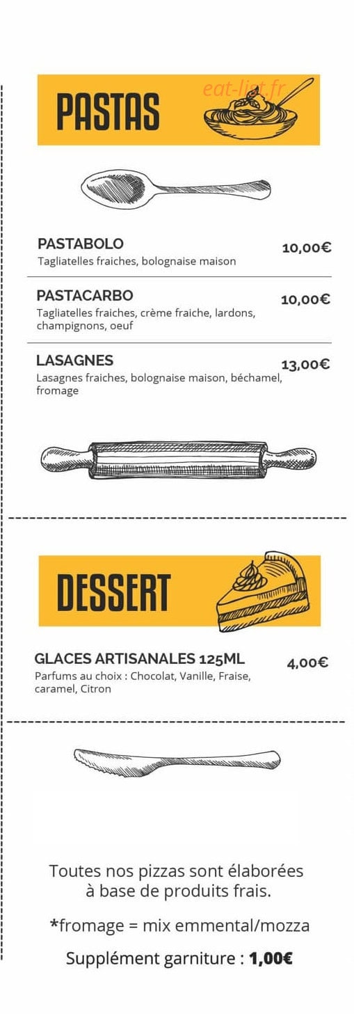 Pizz'à David — carte page 3