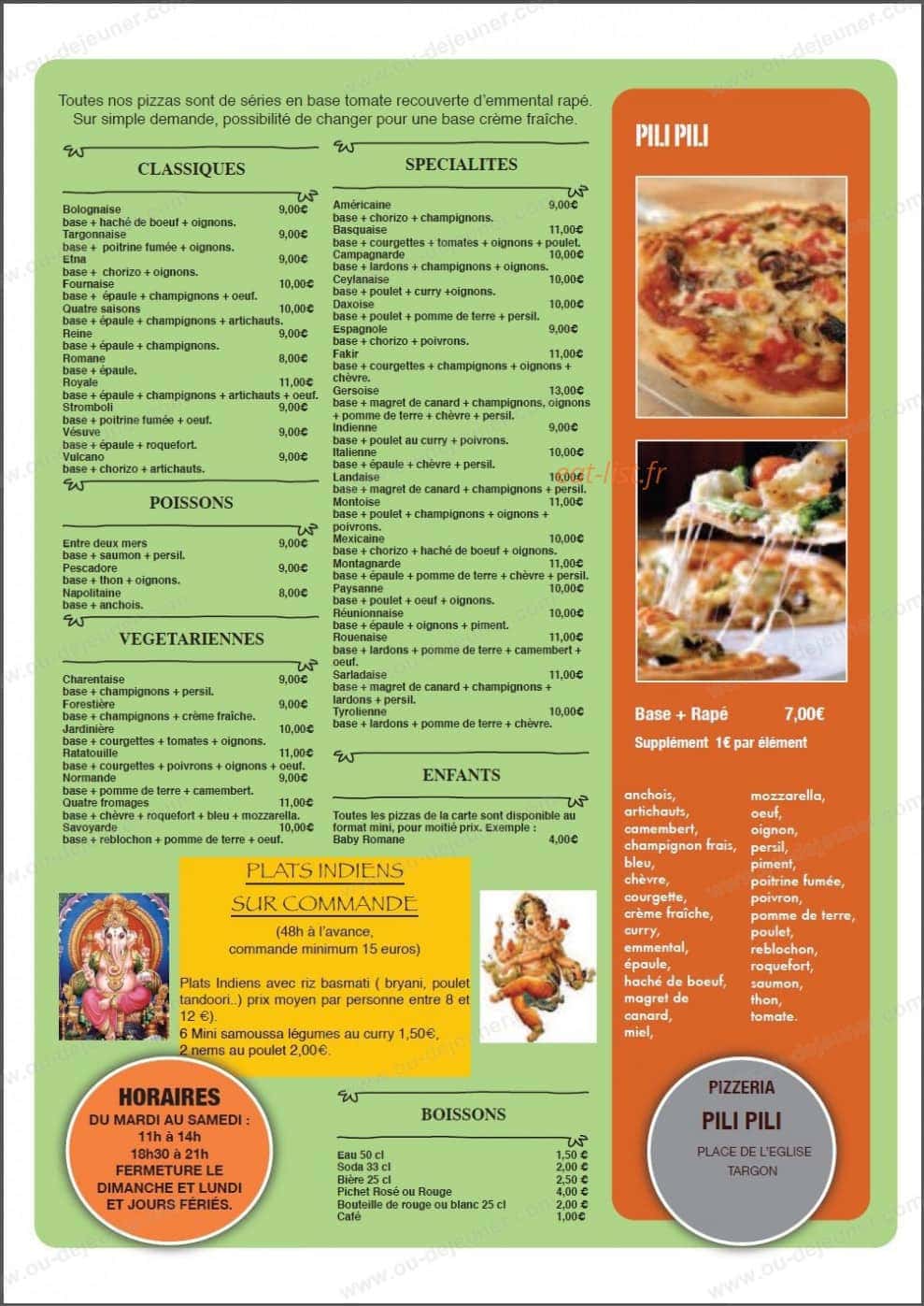 Pili pili — carte page 1