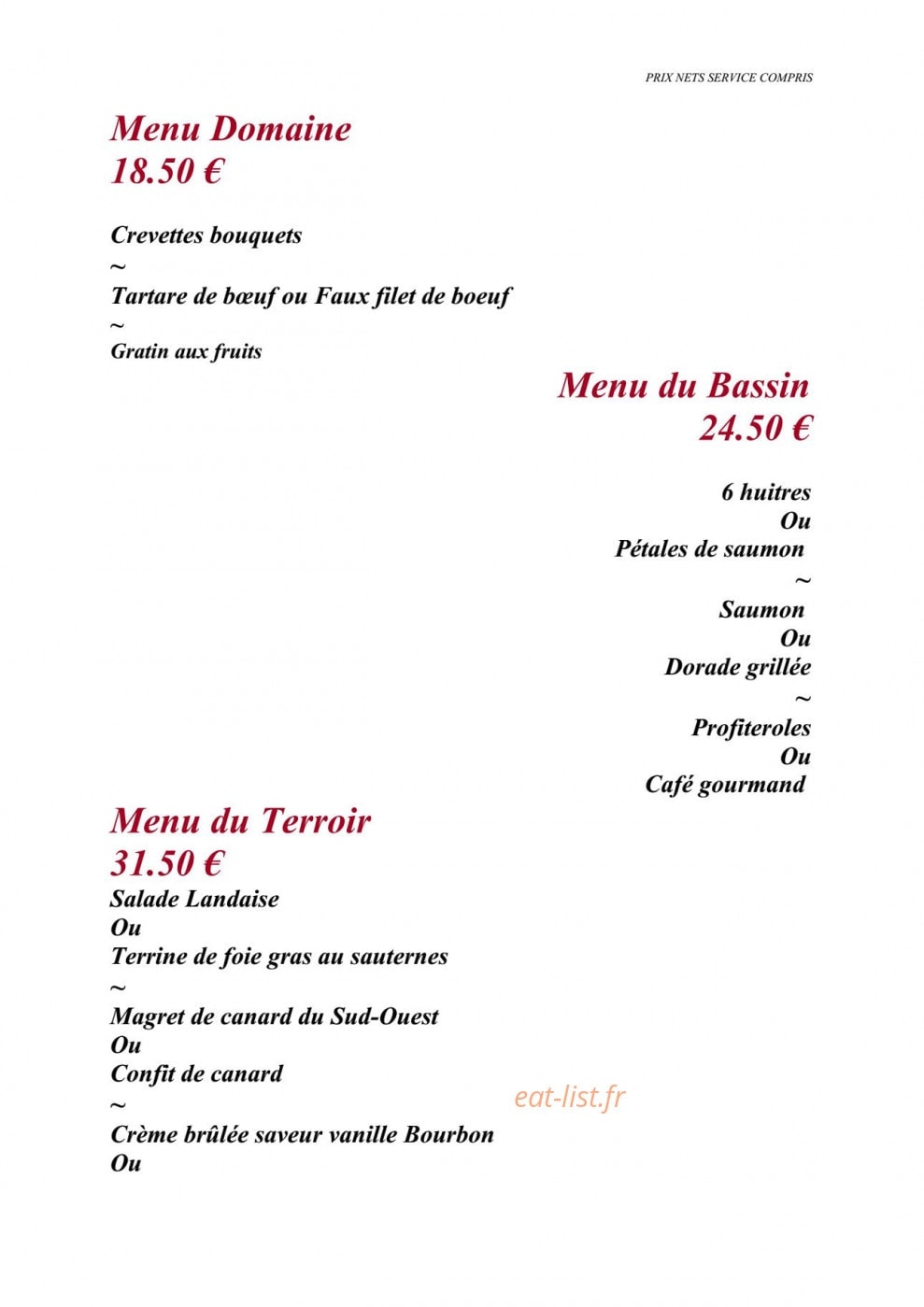 Domaine du pont de leyre — carte page 2