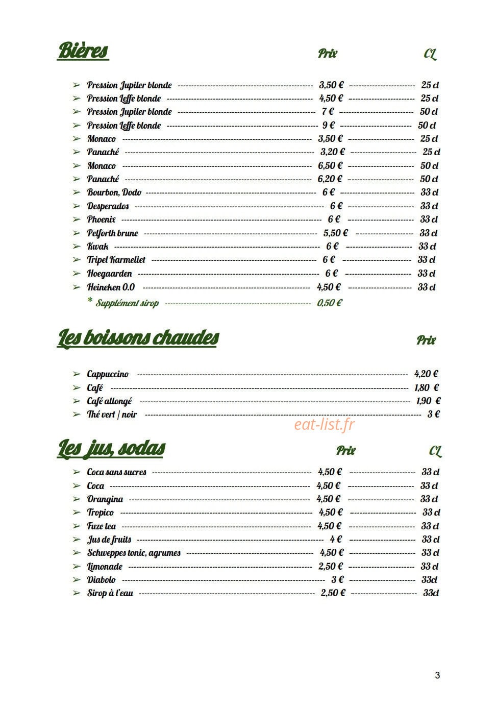 La Table De Salles — carte page 3