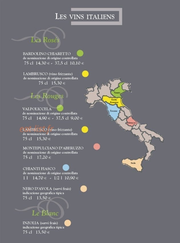 Chez Pep's — carte page 4