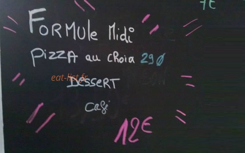 Carte et menu de Saint Ciers Pizzas à Saint Ciers sur Gironde — La formule