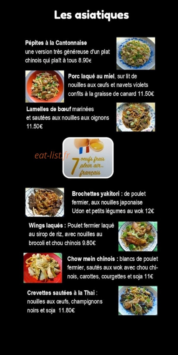 L'art des Pâtes — carte page 2