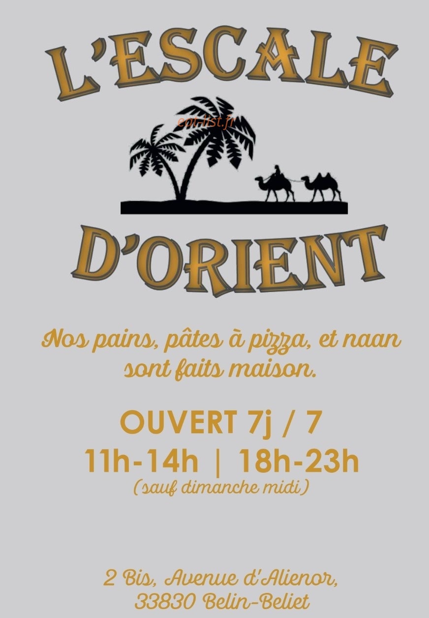 L'Escale D'Orient — carte page 1