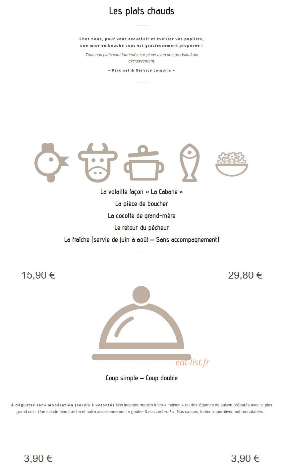 La Cabane — carte page 2