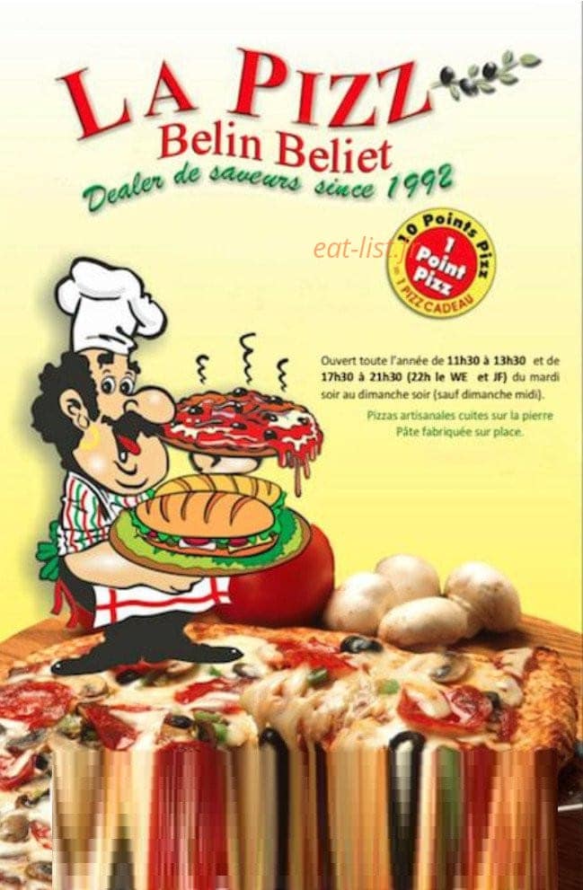 La Pizz — carte page 1