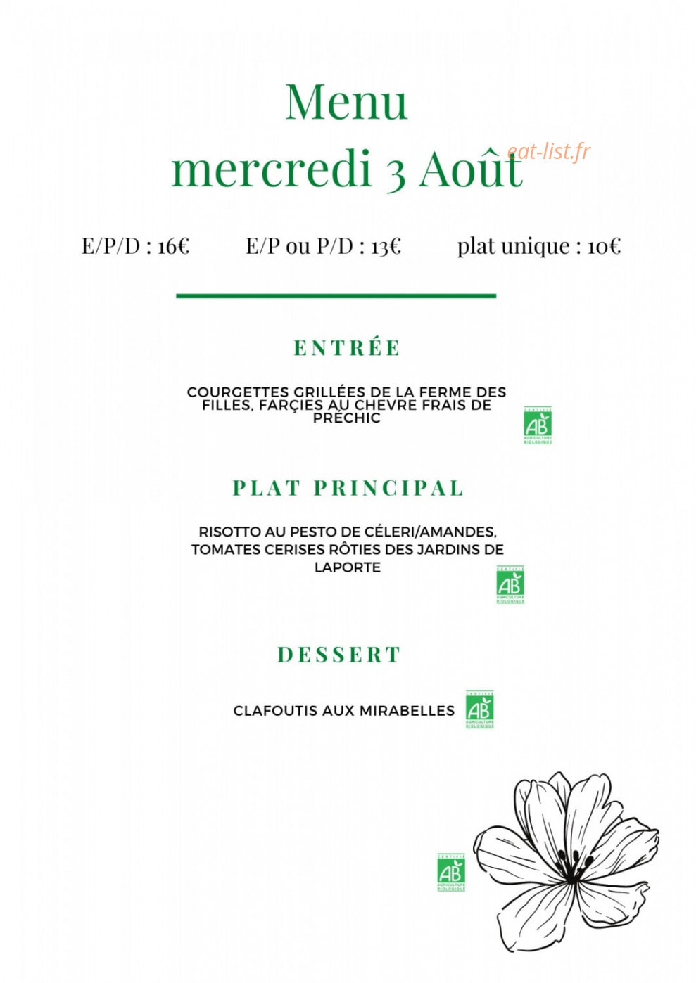 La terrasse de la ferme — carte page 1
