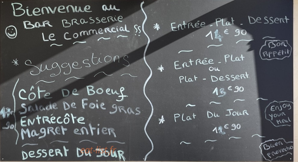 Le commercial — carte page 1