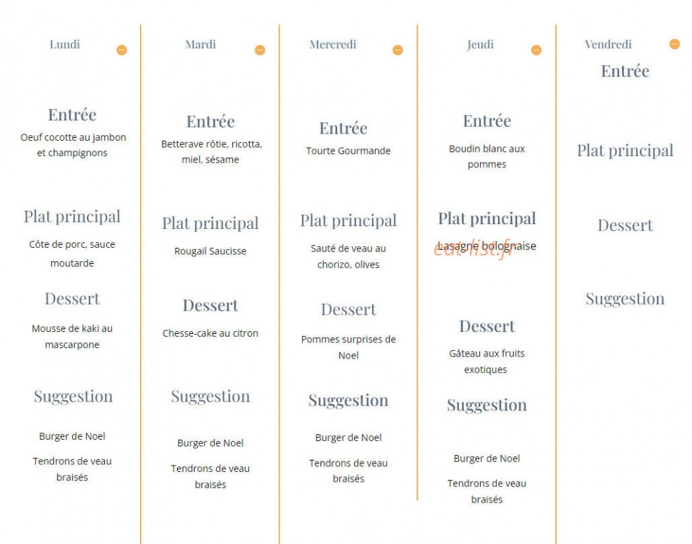 Le Bistrot Des Graves — carte page 1