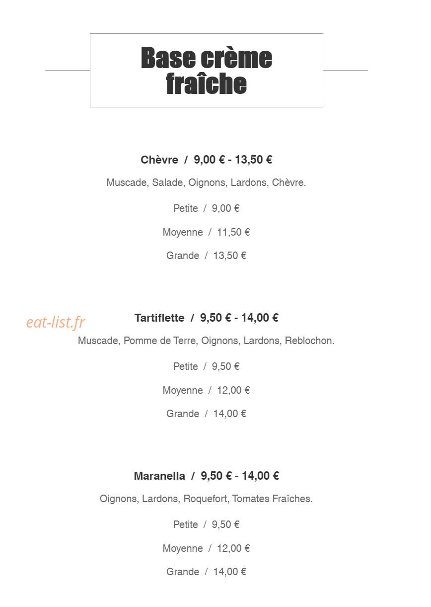 Pizza Julio — carte page 1