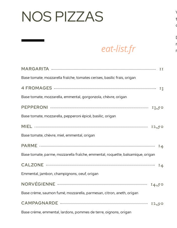 Pizzella — carte page 1