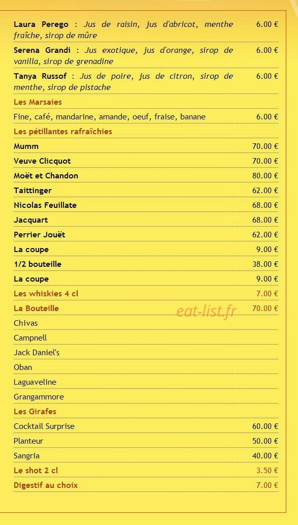 Restaurant Pascal D — carte page 5