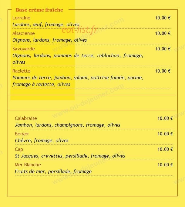 Restaurant Pascal D — carte page 3