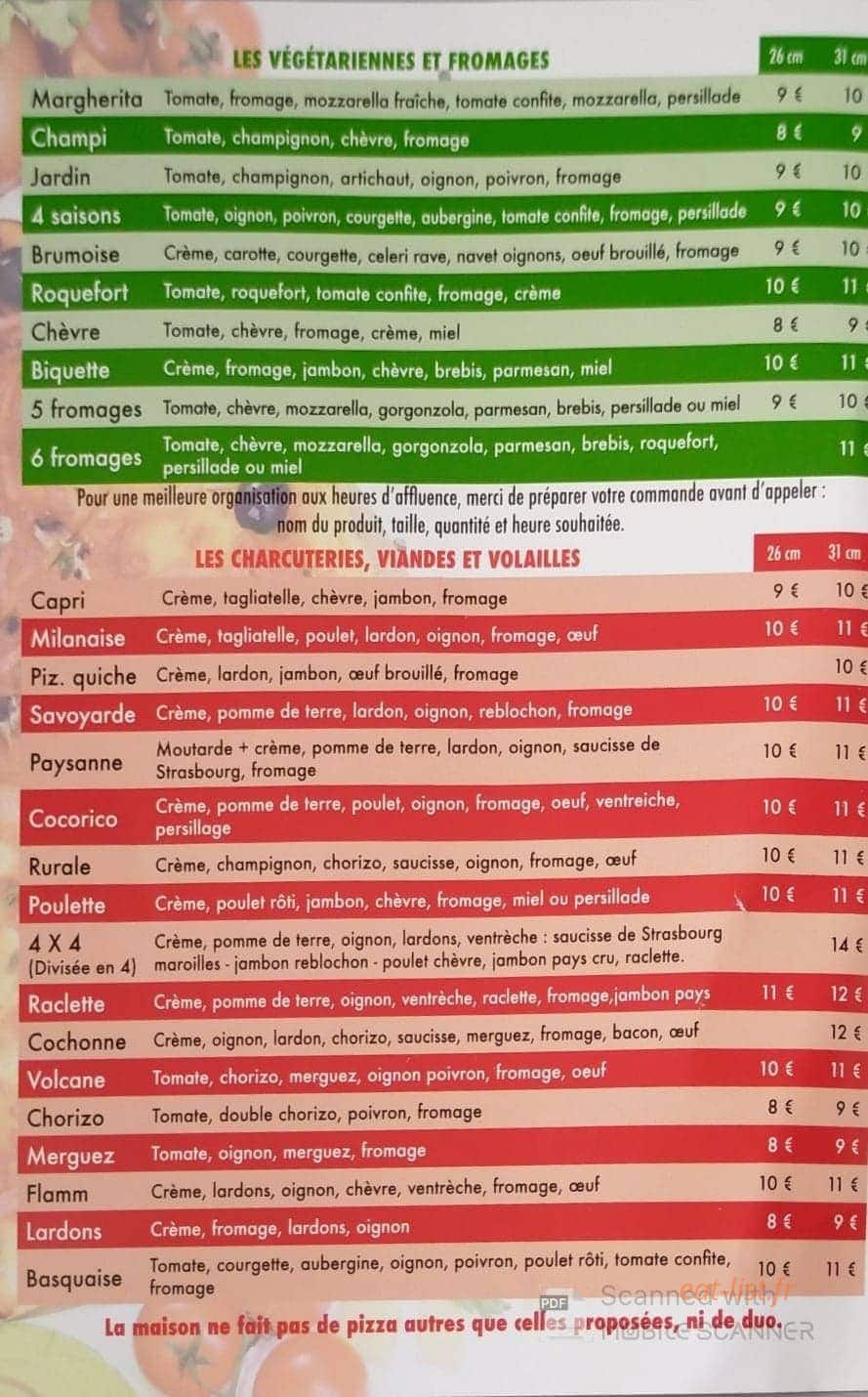 Pizza Mamio — carte page 2