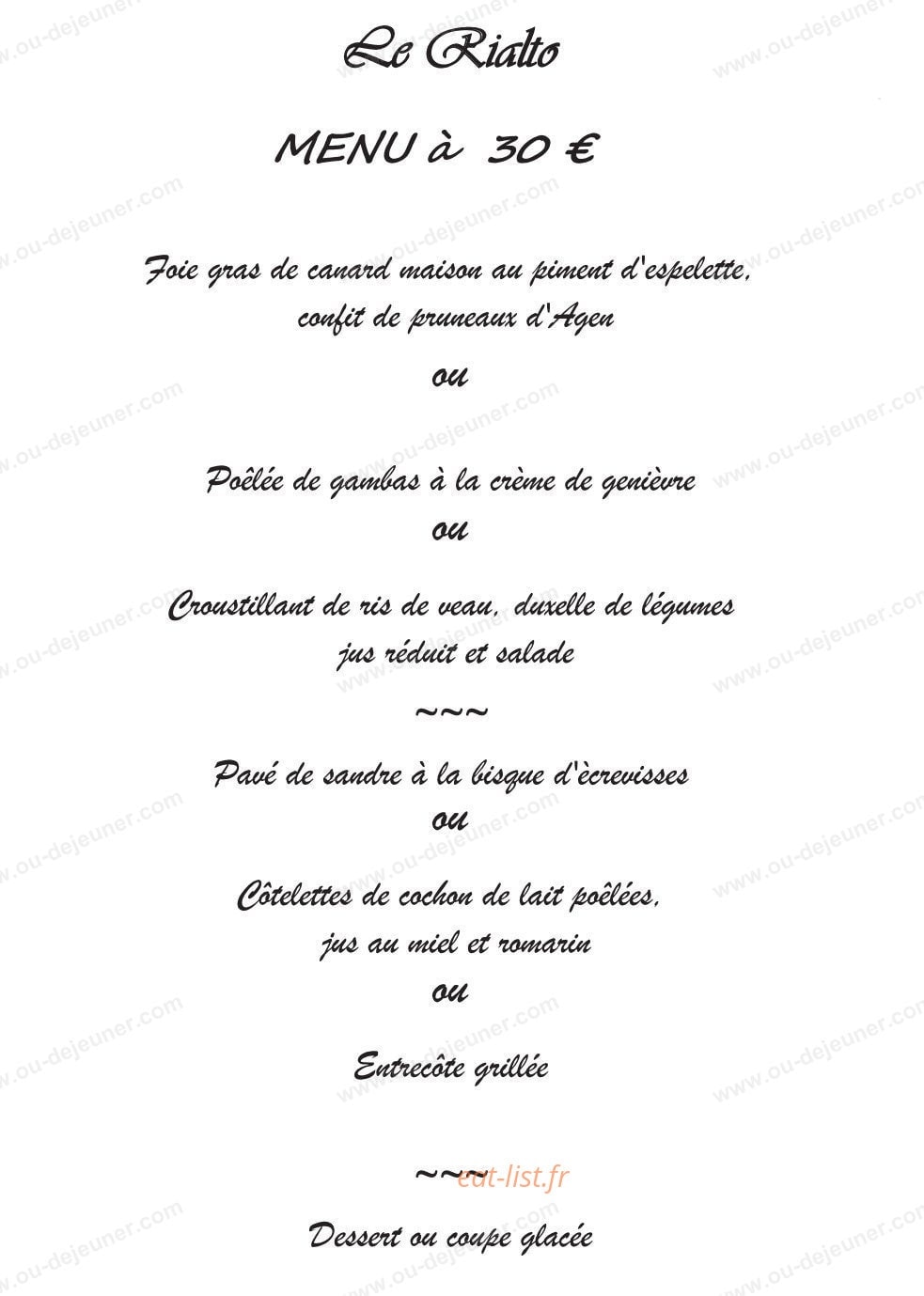 Le Rialto — carte page 5