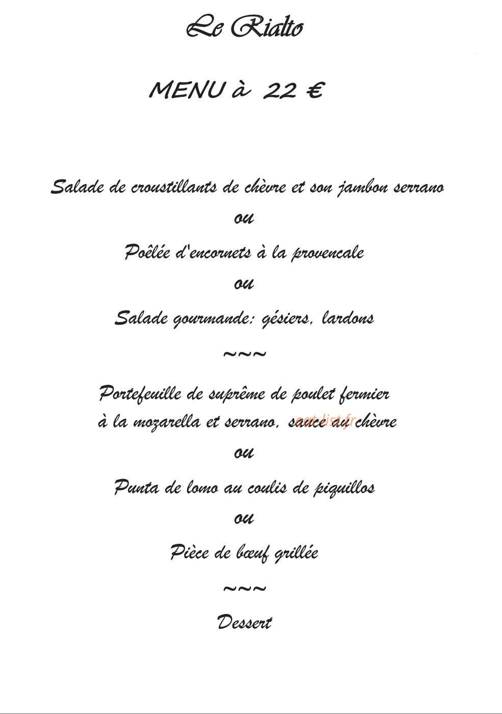 Le Rialto — carte page 4