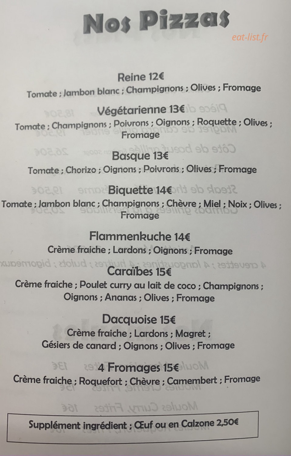 Café Des Dunes — carte page 4