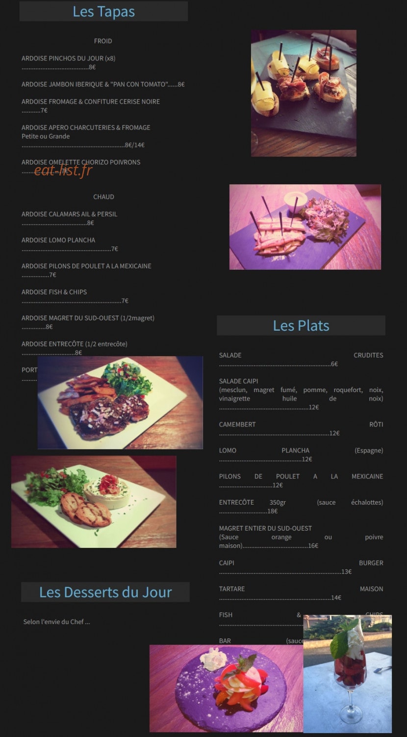 Le Caïpi — carte page 1