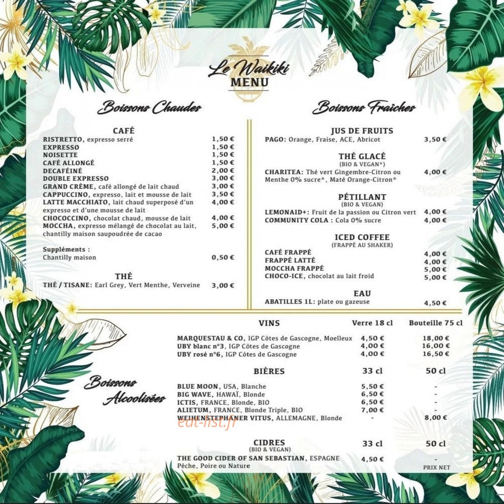 Le Waikiki — carte page 3