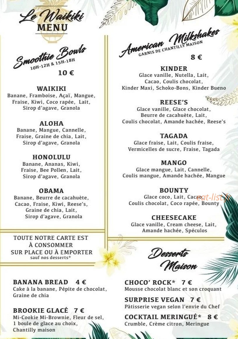Le Waikiki — carte page 2