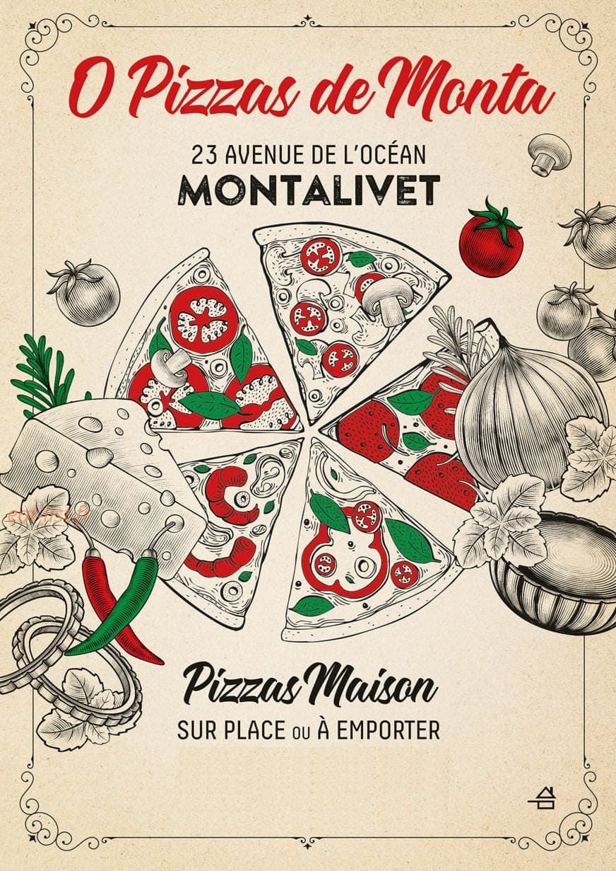 O Pizza de Monta — carte page 1