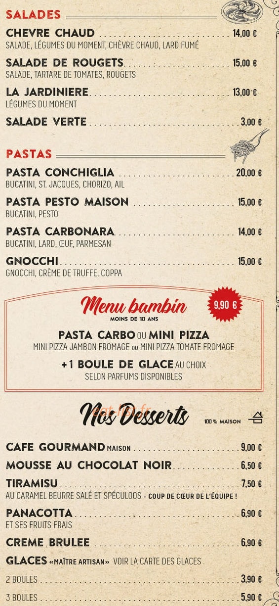 O Pizza de Monta — carte page 5