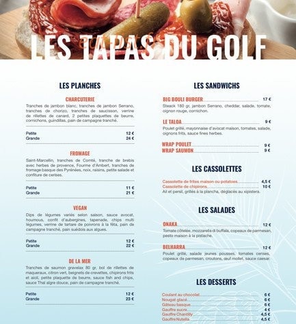 Cap Golf — carte page 2